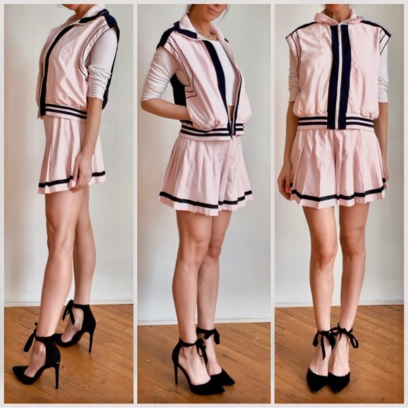 Vintage Lily's of Beverly Hills Pickleball Sport Tennis Zip Vest Pleated Skirt - Picture 2 of 14